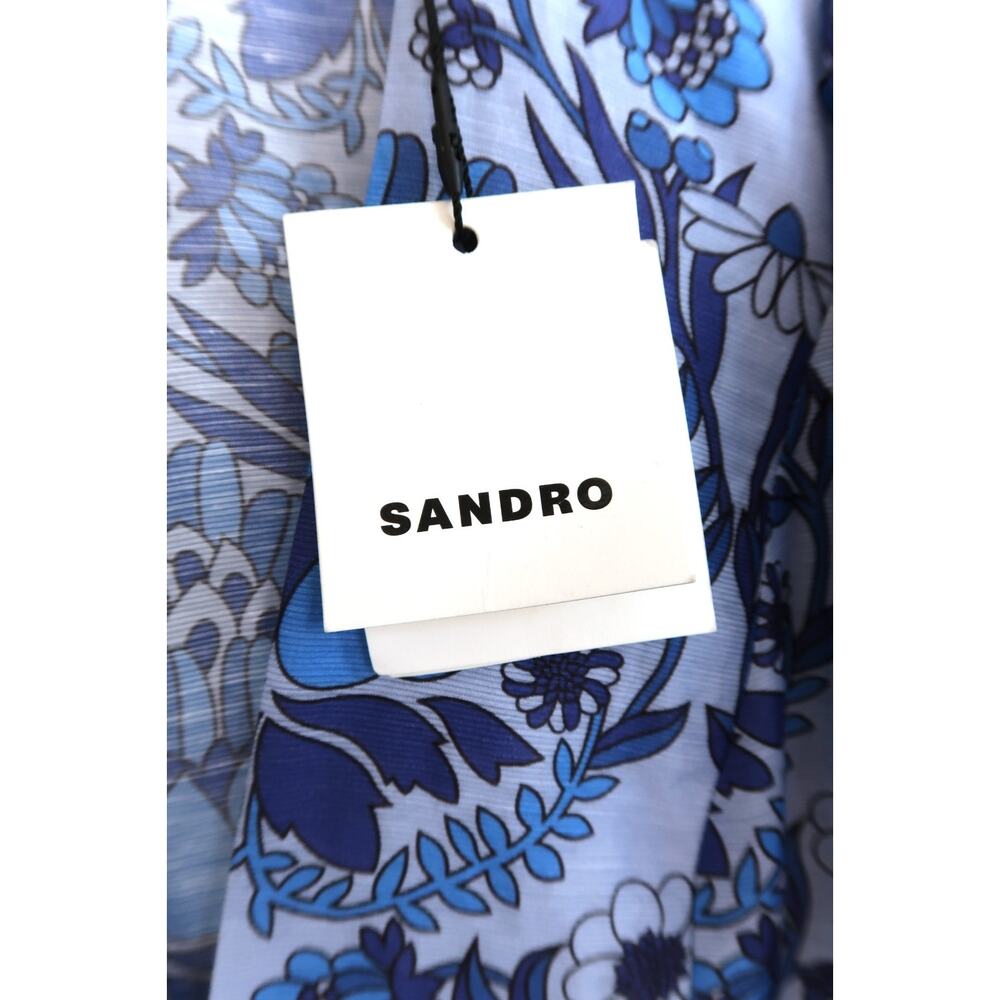 SANDRO PARIS Linen Blend Floral Tiered Mini Dress Net-A-Porter 38 6 M $520 - Picture 6 of 14